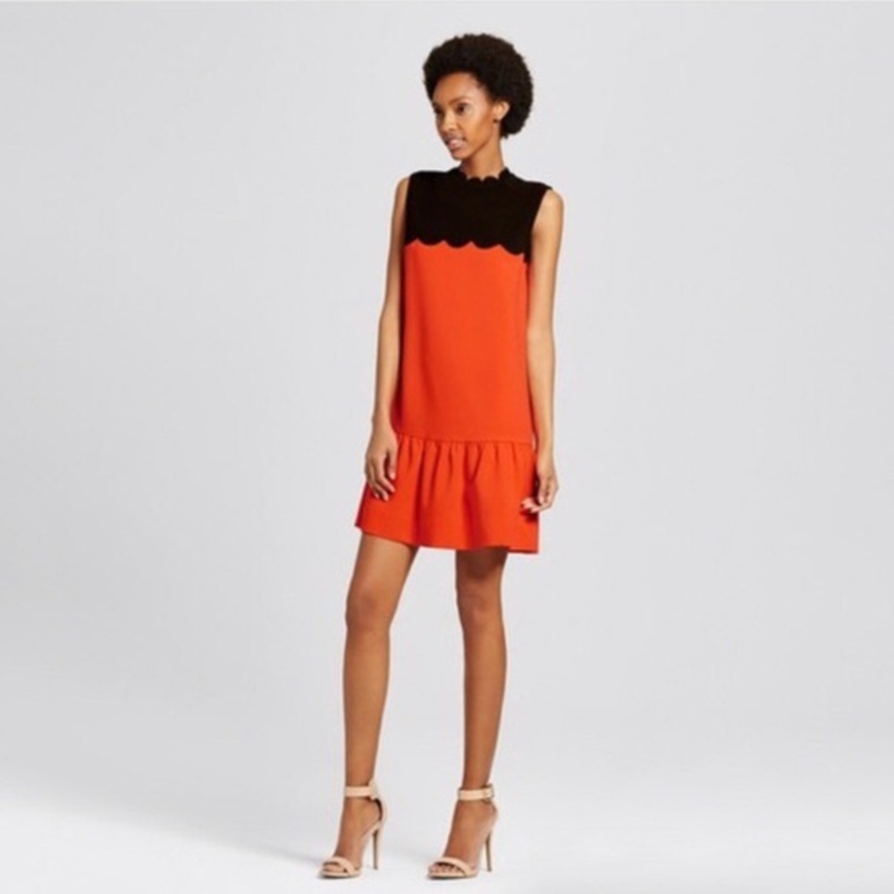 Victoria Beckham for Target orange & black dress